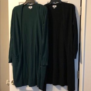 Lot of 2 Old Navy long cardigans